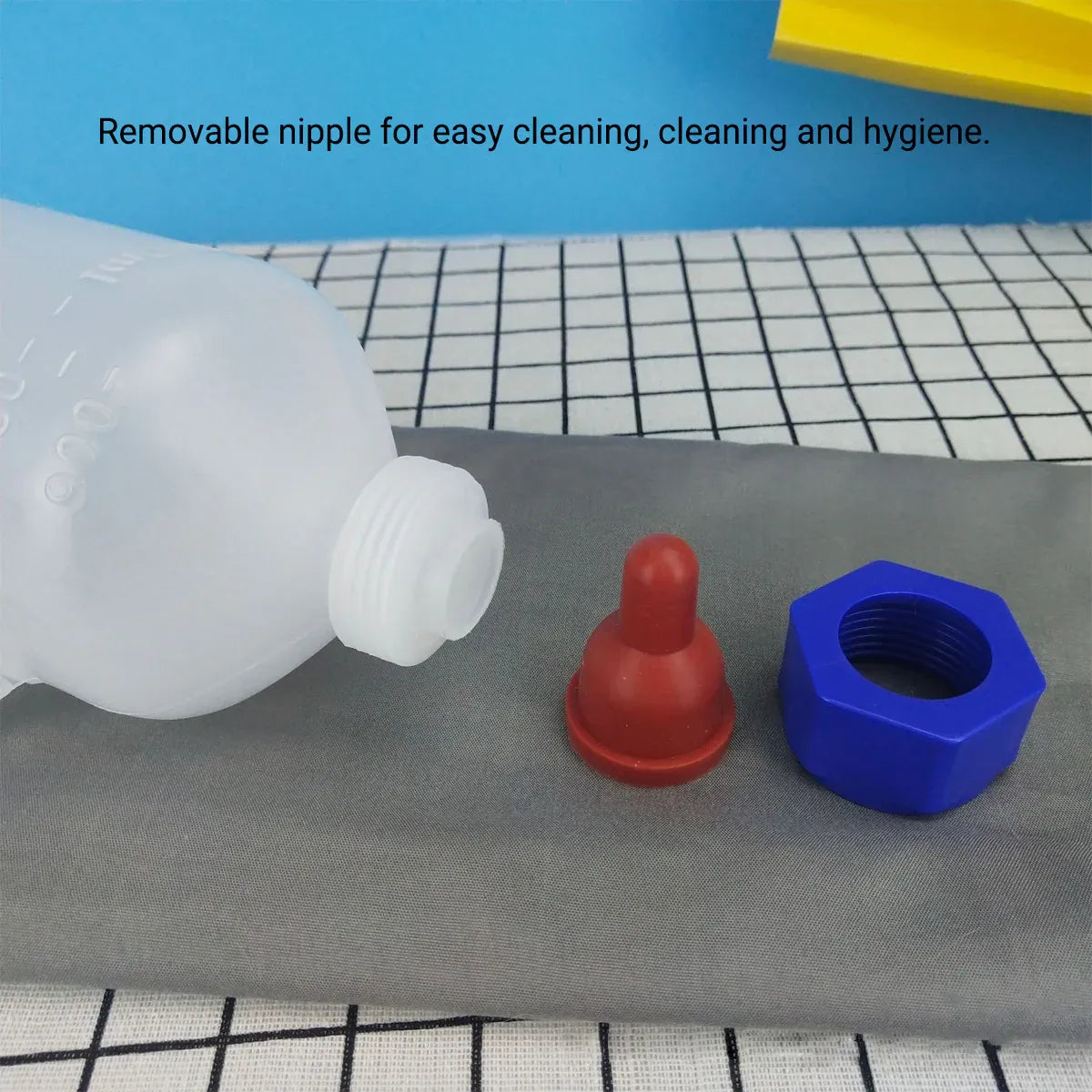 Sheep Lamb Feeding Bottle 1000ml Handheld Nipple Feeder for Livestock Use