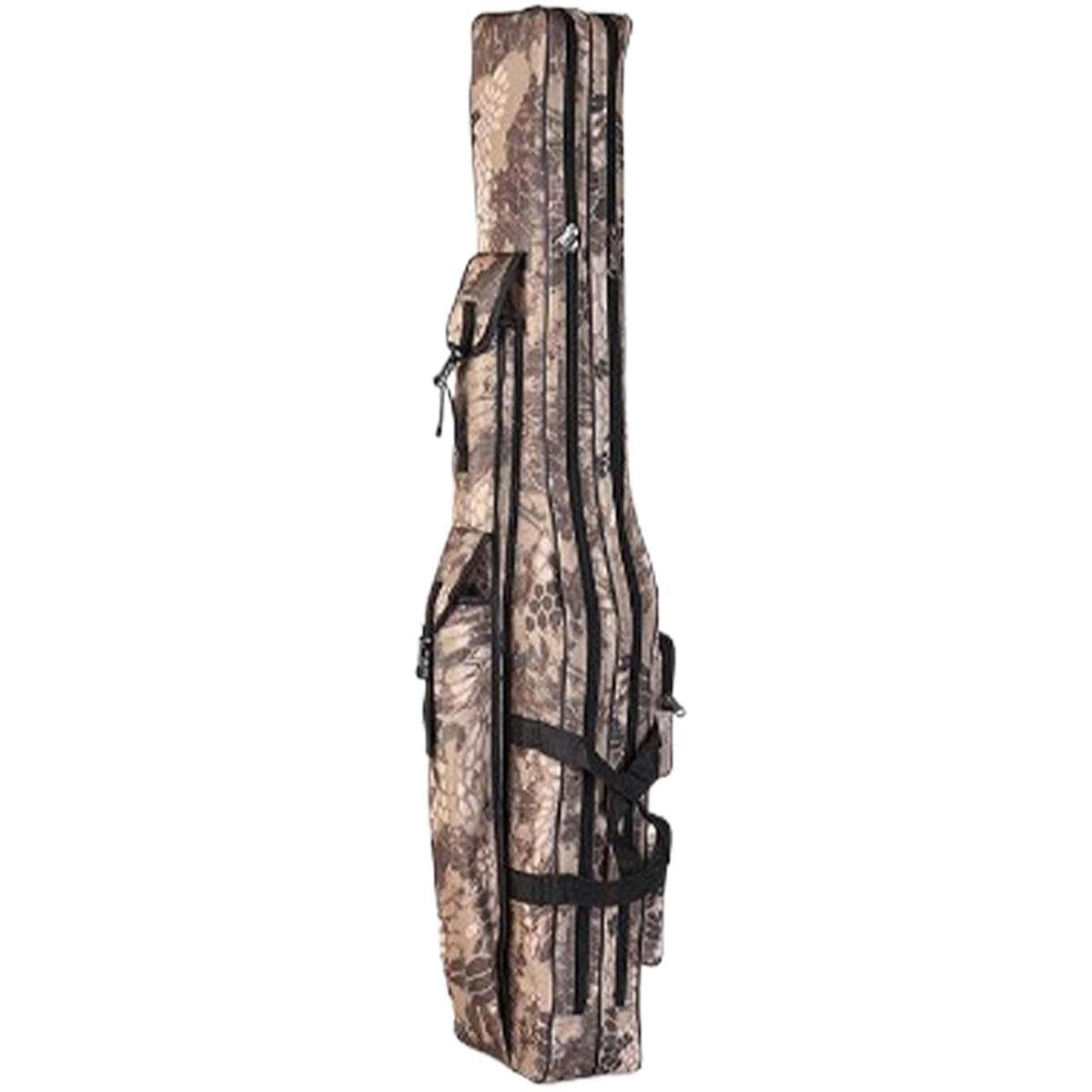 130cm Big Belly Fishing Tackle Bag Rod Storage Carry Case Outdoor Fishing Bag - Light blue camouflage