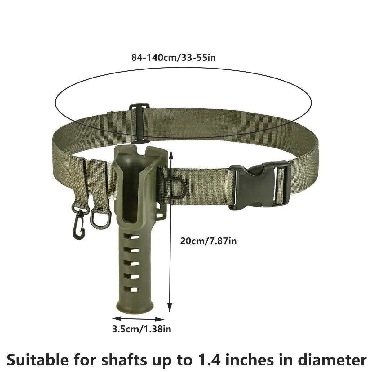 Adjustable Fishing Rod Holder Belt Portable Waist Strap Fishing Gear Rod Storage