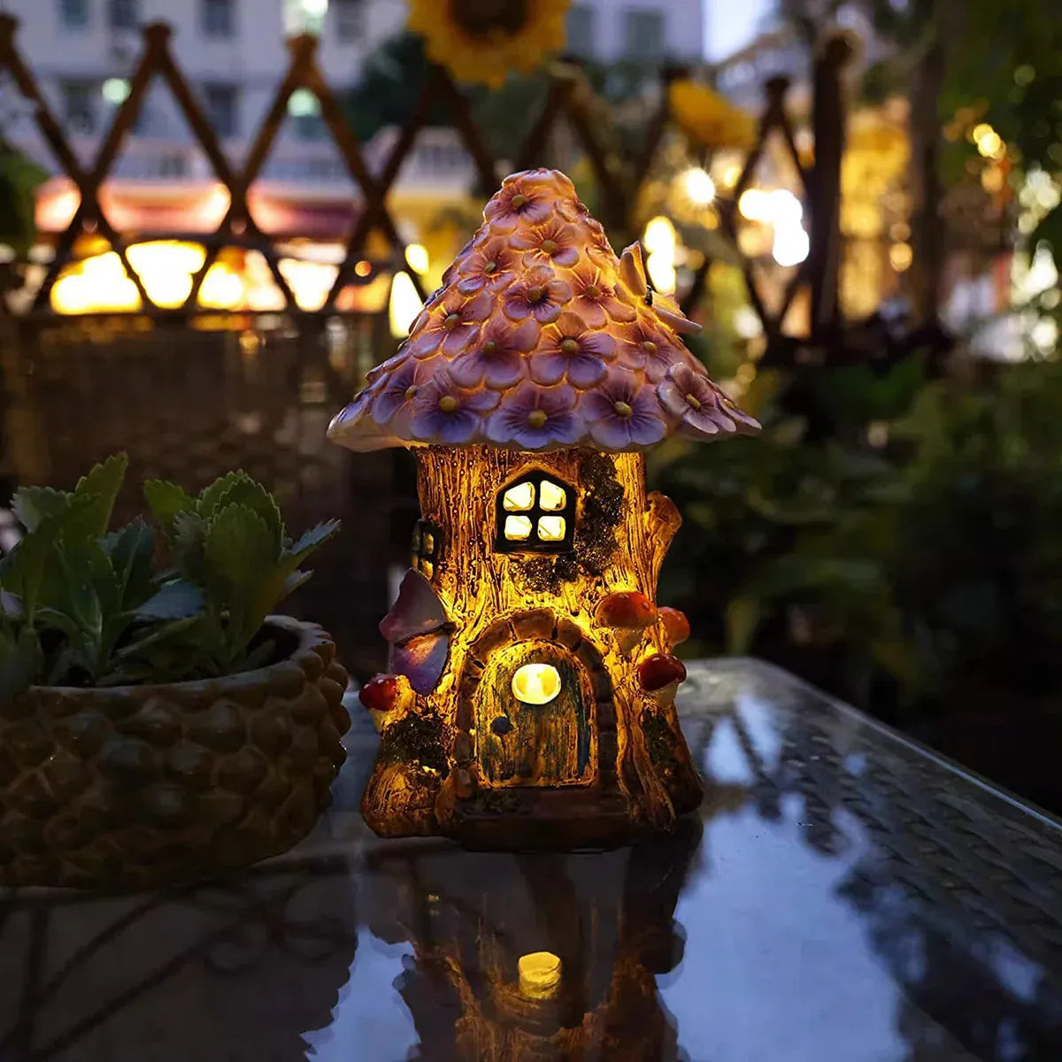 Outdoor Mushroom Solar Lights Garden Decor Yard Lawn Ornament Path Light Durable