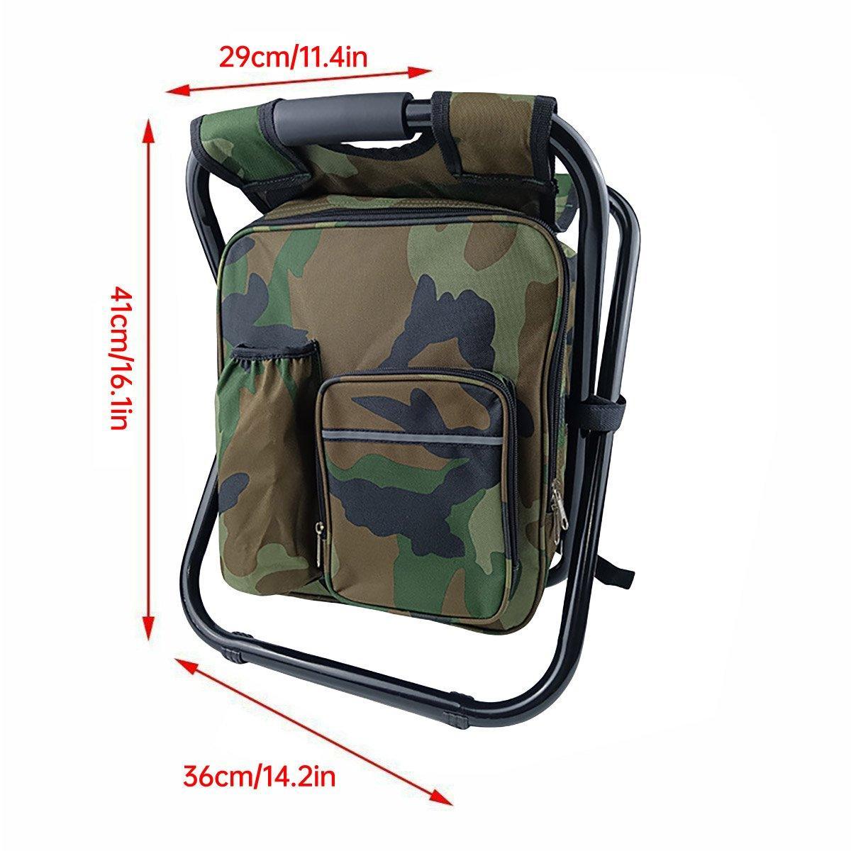 Portable Outdoor Folding Chair Oxford Small Stool for Fishing Camping Hiking - Blue