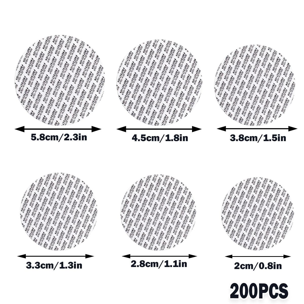 200pcs Pressure Sensitive Gasket Self Adhesive Bottle Cap Sealing Liner for Jars - 4.5cm