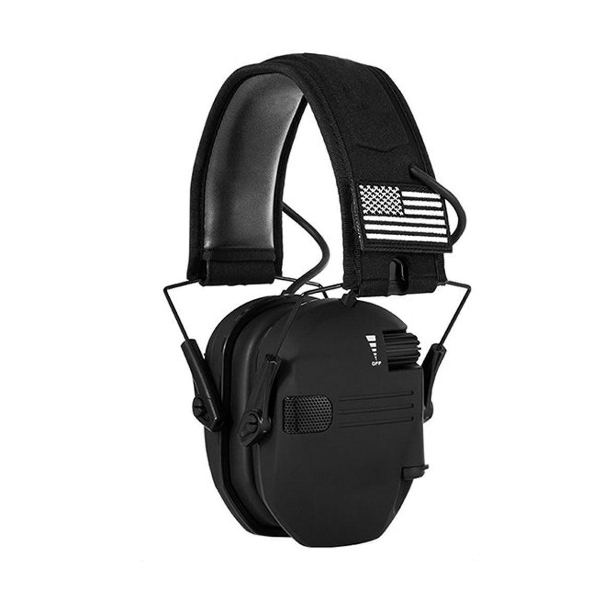 Professional Shooting Noise Cancelling Earmuffs Outdoor Soundproof Headphones - Black