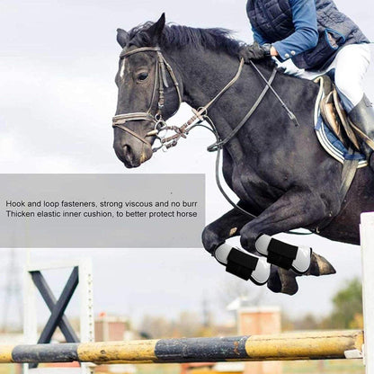 4pcs Show Jumping Horse Leg Warmers Gaiters for Joint Protection Equine Gear - Navy