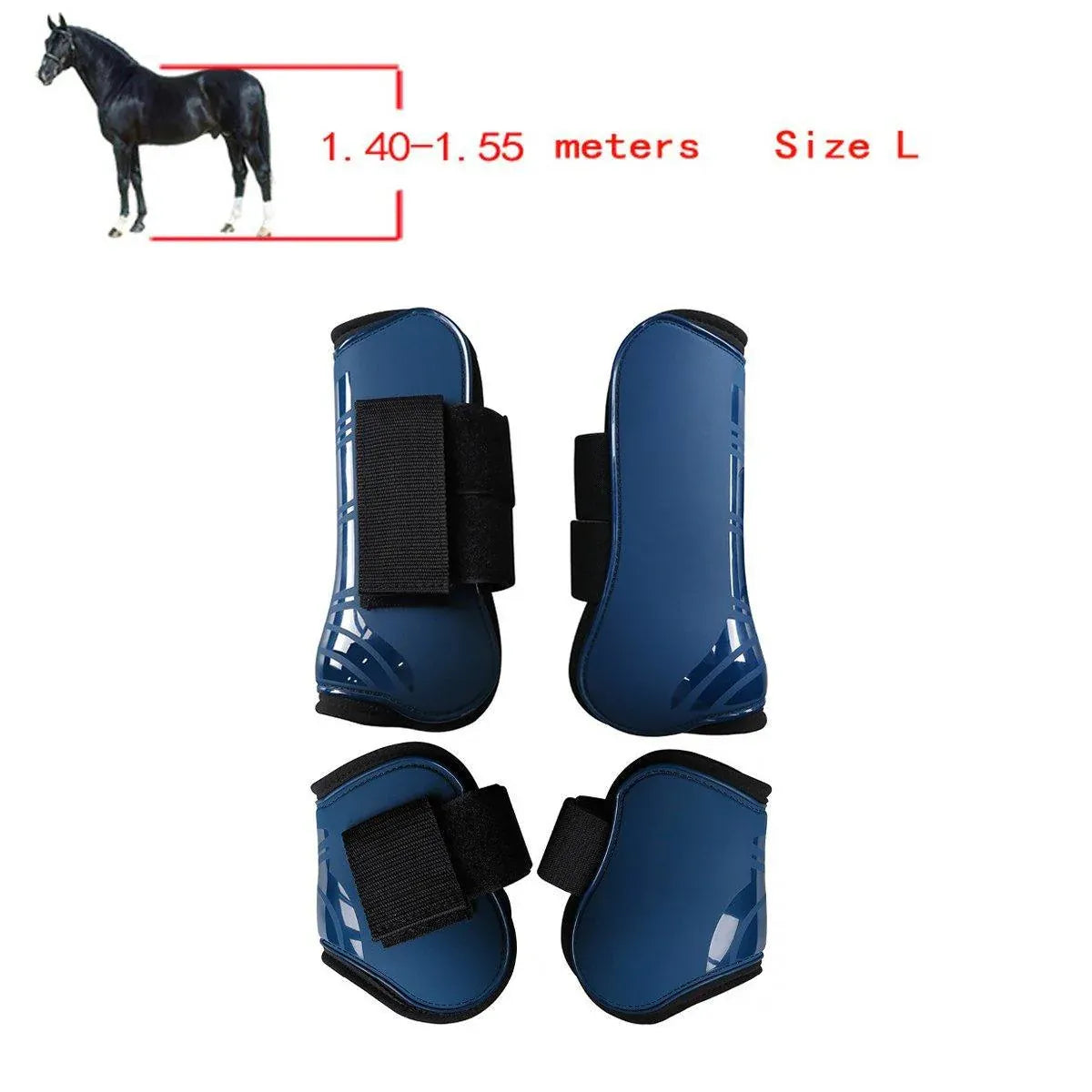 4pcs Show Jumping Horse Leg Warmers Gaiters for Joint Protection Equine Gear - White