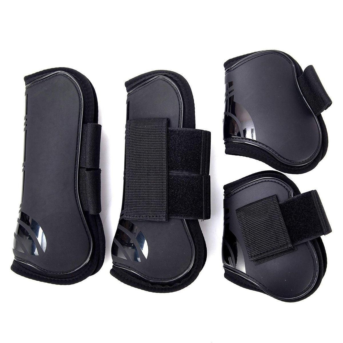 4pcs Show Jumping Horse Leg Warmers Gaiters for Joint Protection Equine Gear - White
