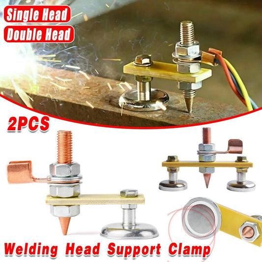 2pcs Magnetic Welding Ground Clamps Heavy Duty Metal Holder Magnet Support Tool - Single