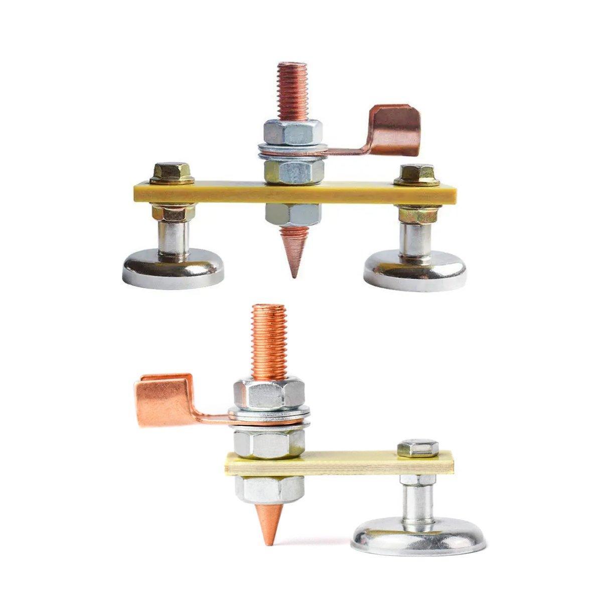 2pcs Magnetic Welding Ground Clamps Heavy Duty Metal Holder Magnet Support Tool - Single