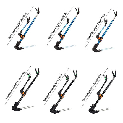 Bracket Fishing Rod Holder Multi Functional Rod Stand for Fishing and Outdoors - Blue-170cm