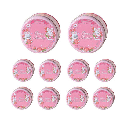 10PCS Cookie Tin Box Metal Biscuit Gift Box Candy Packaging Dragon Year Baking - Bread Bear (bump)
