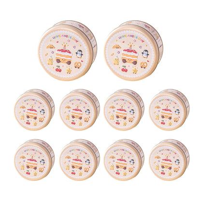 10PCS Cookie Tin Box Metal Biscuit Gift Box Candy Packaging Dragon Year Baking - Carrot Rabbit