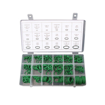 270pcs Automotive Air Conditioning Green Rubber Ring Seal Repair Box Set Seals