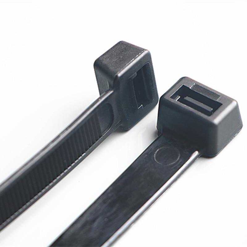 250X Cable Ties Zip Ties Nylon UV Stabilised Black Cable Tie - 7.2*300mm
