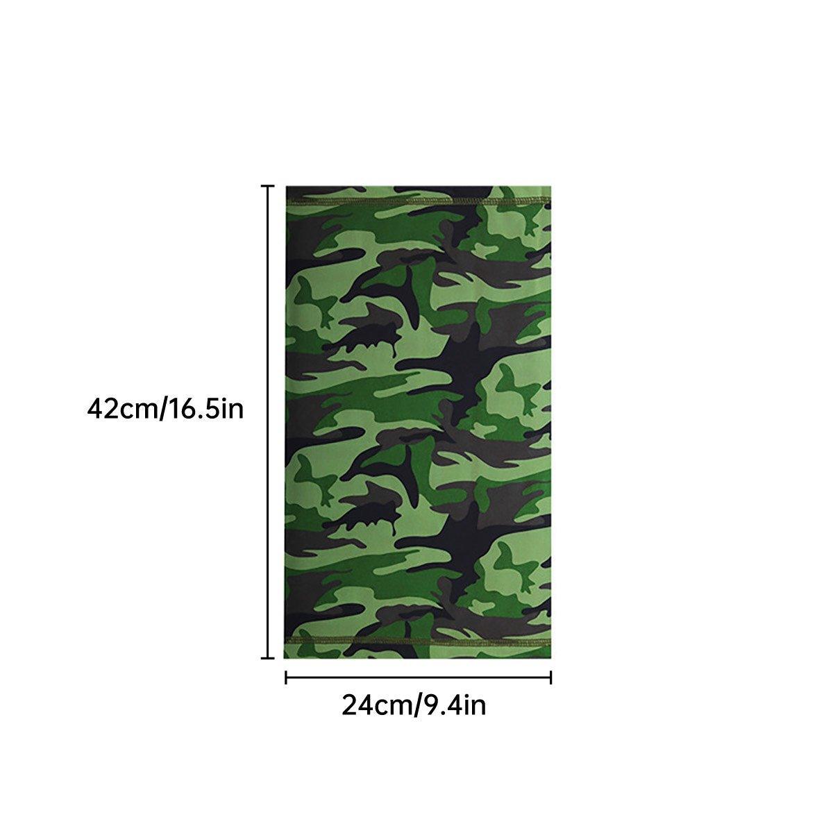 Sunblock Ice Silk Breathable Bandana Bib Face Scarf Fishing Biker Sport Headgear - Camouflage Green