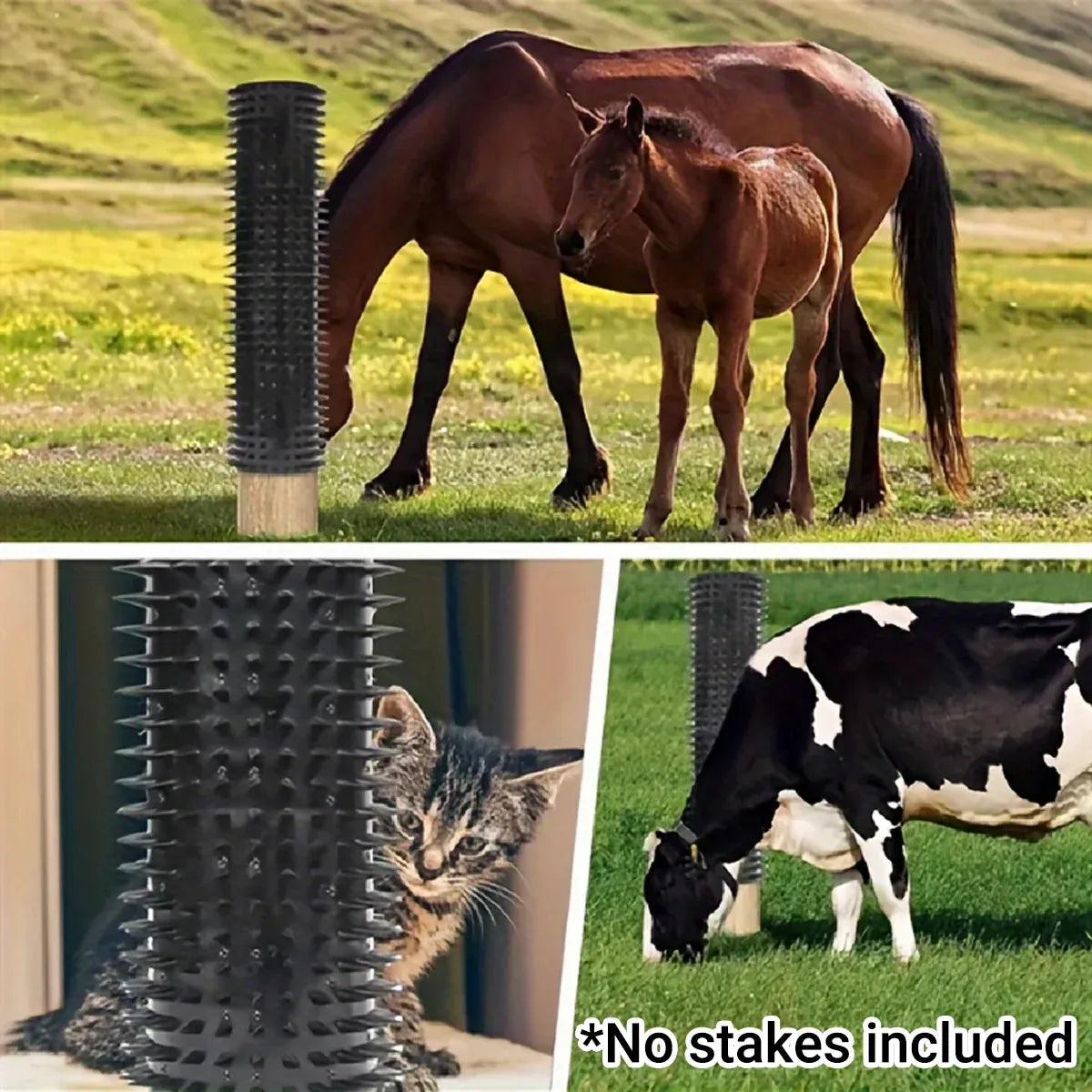 Cattle Body Brush Scratching Pad Assistant Tool for Farm Pasture Cow and Sheep