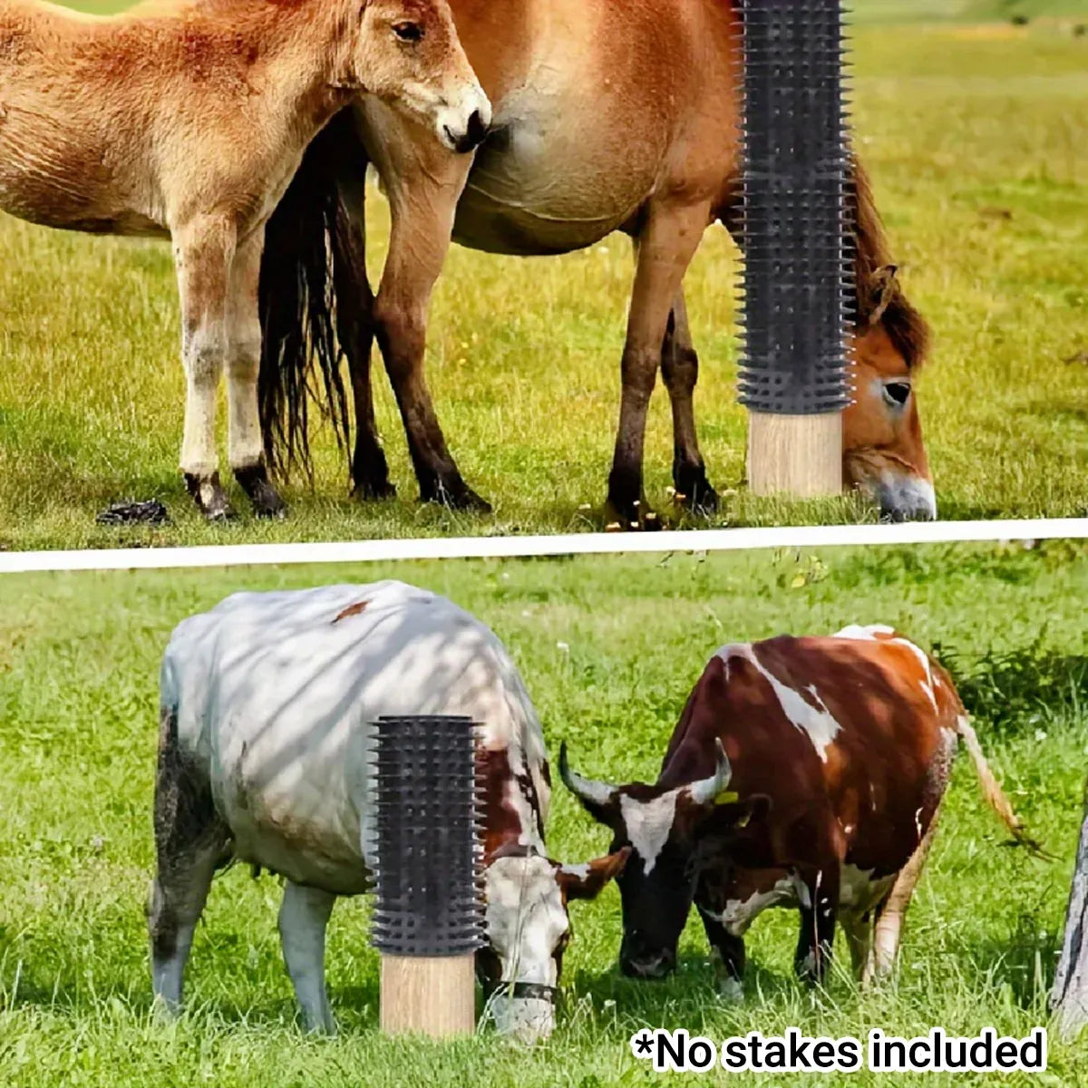 Cattle Body Brush Scratching Pad Assistant Tool for Farm Pasture Cow and Sheep