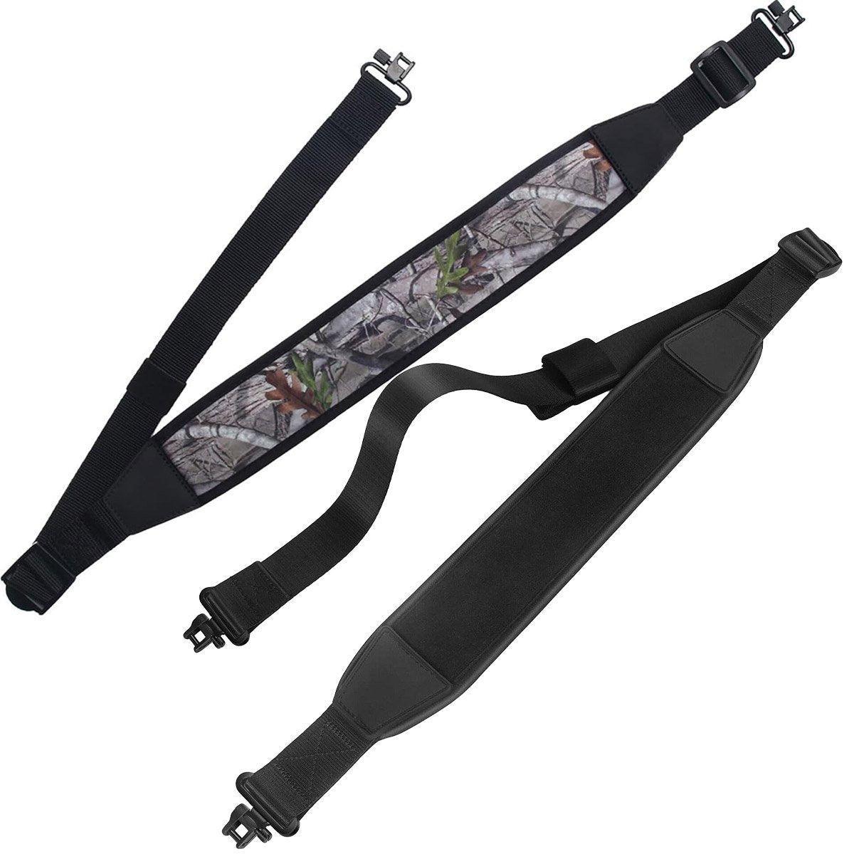 Tactical Shooting Rope Sling Adjustable Heavy Duty Sling for Firearms and Gear - Black