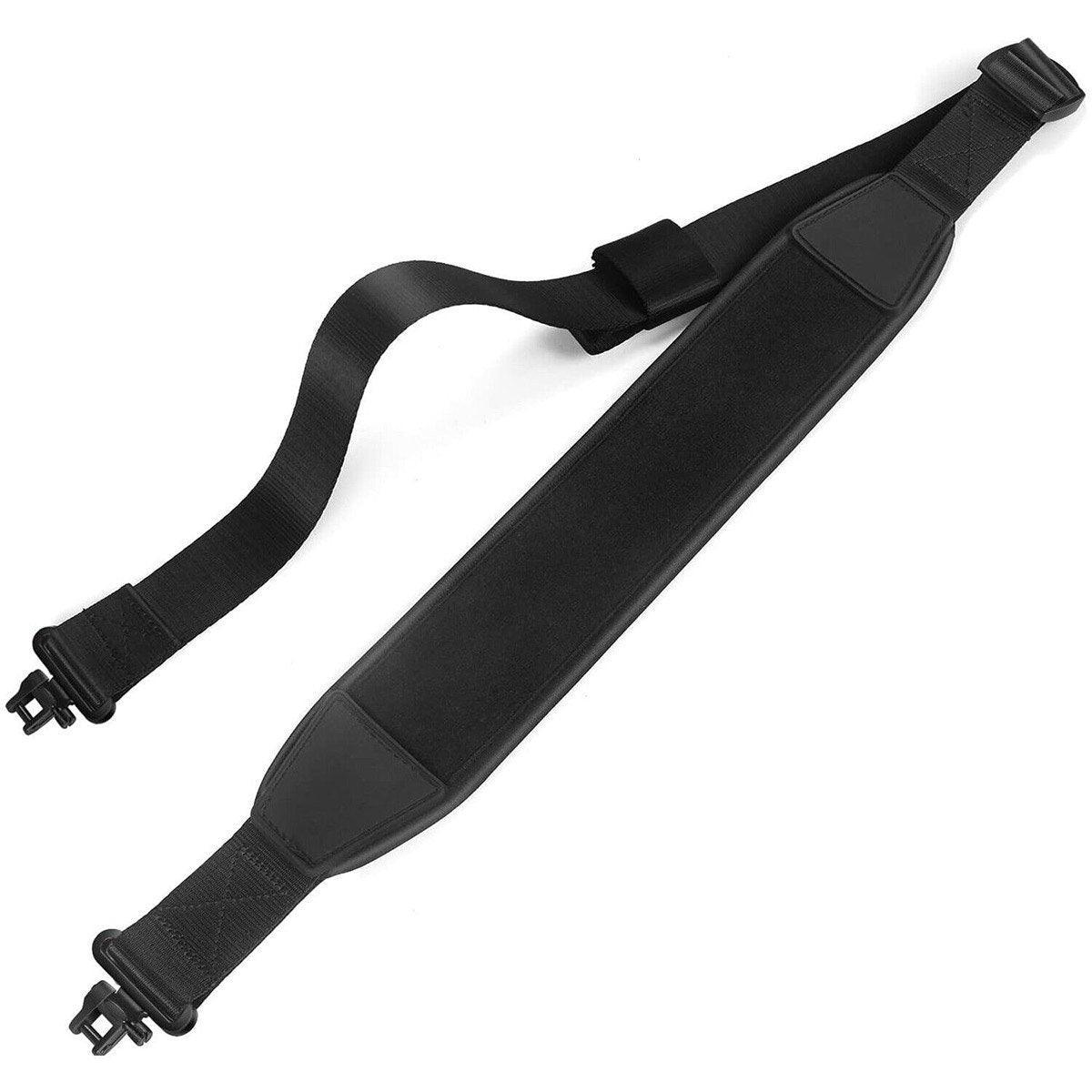 Tactical Shooting Rope Sling Adjustable Heavy Duty Sling for Firearms and Gear - Black