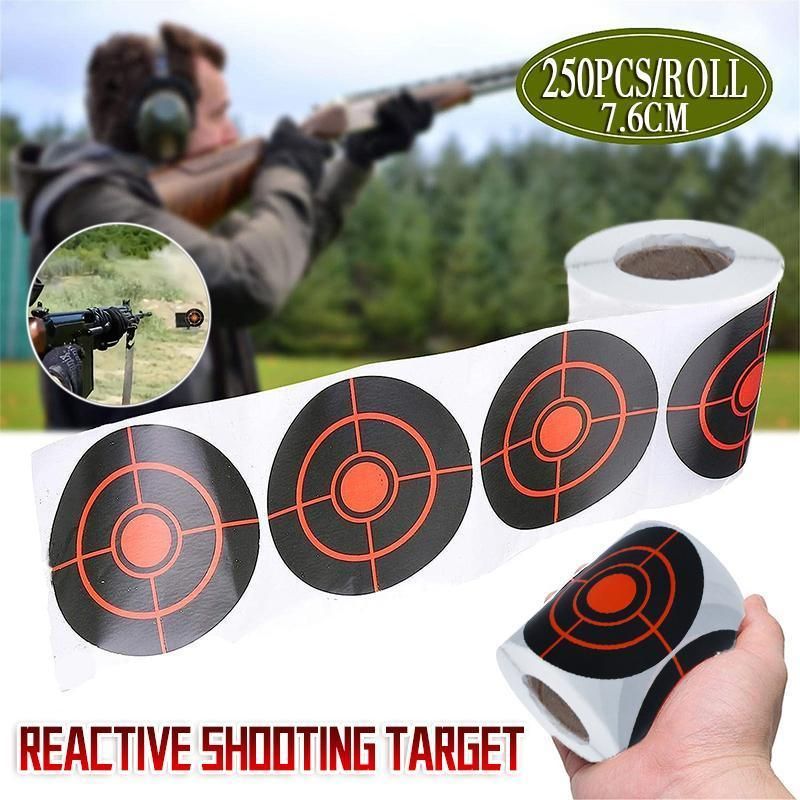 250X Roll Shooting Target Self Adhesive Targets Splatter Reactive Target Sticker