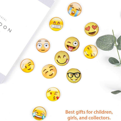 12pcs Cartoon Emoji Fridge Magnets Decorative Kitchen Refrigerator Magnets Set