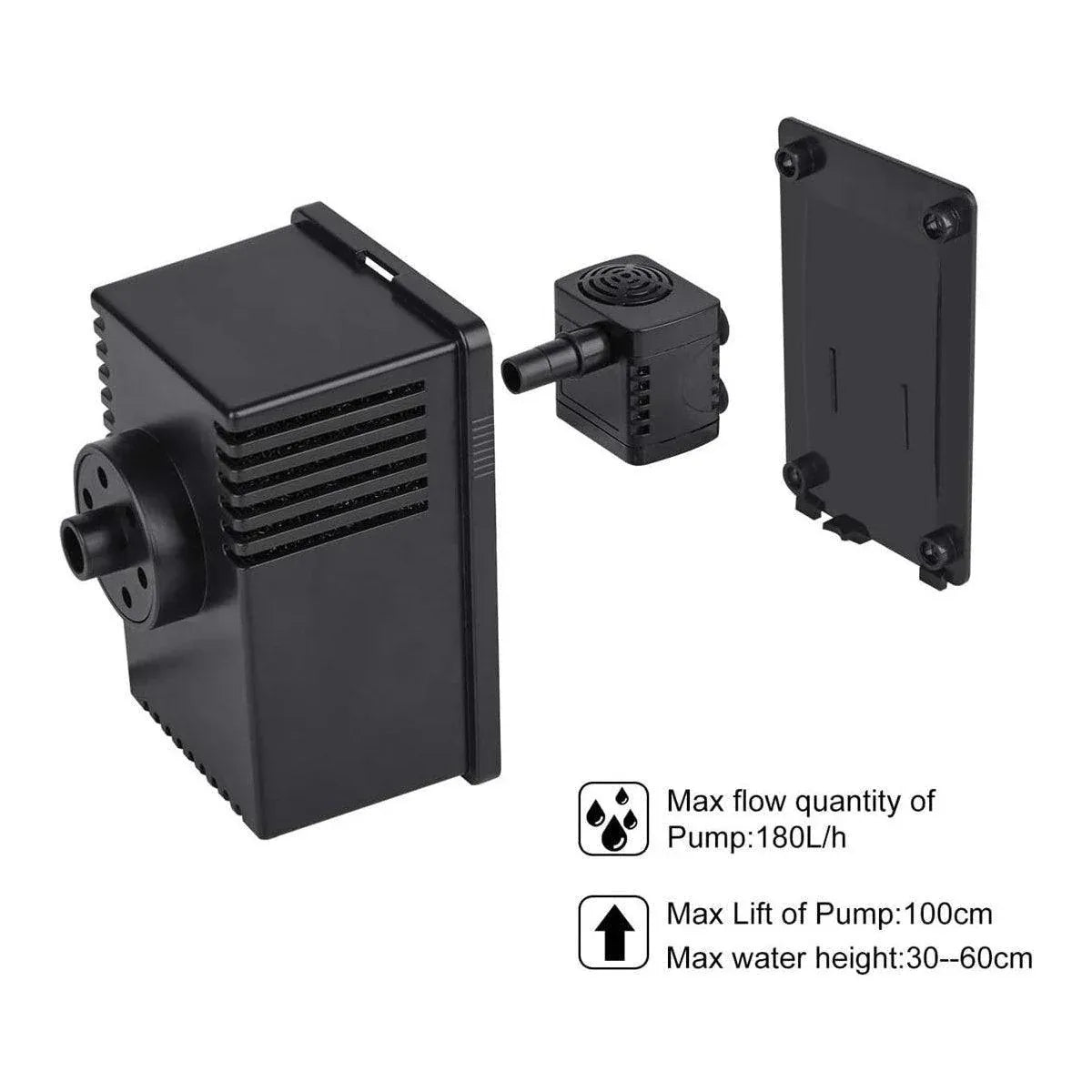 Solar Powered Water Fountain Pump Garden Pond Submersible Filter Fish Tank Kit