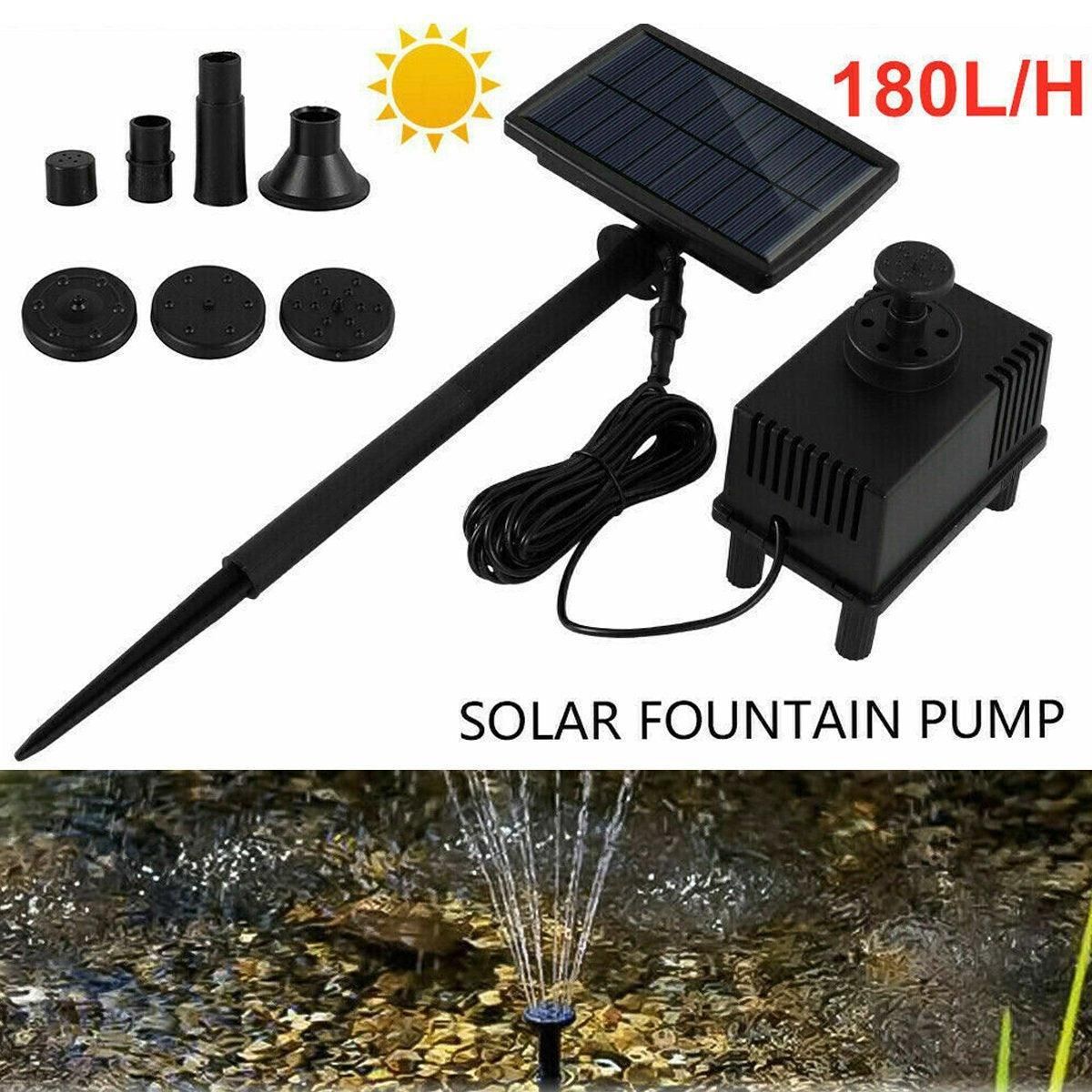 Solar Powered Water Fountain Pump Garden Pond Submersible Filter Fish Tank Kit