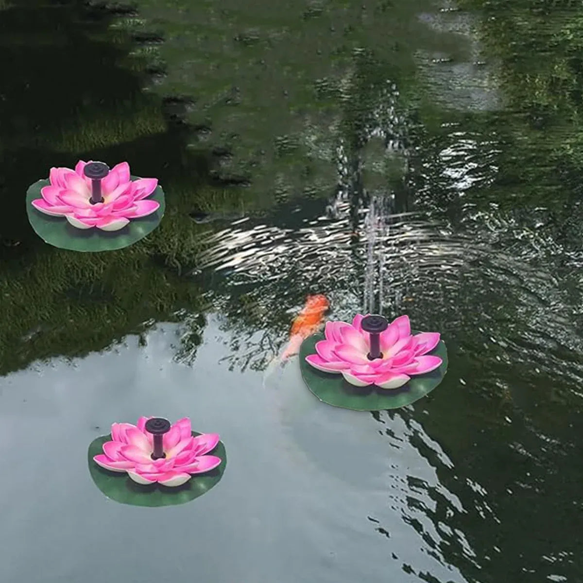 Water Fountain with Lotus Leaf Solar Bird Bath Fountain Pump Lotus Shaped Solar