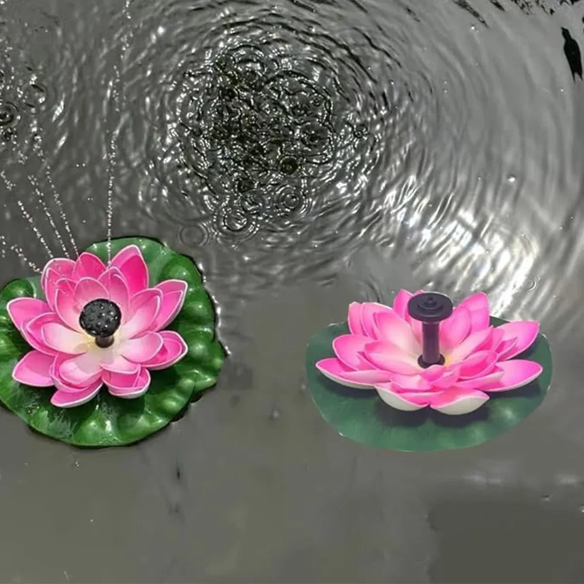 Water Fountain with Lotus Leaf Solar Bird Bath Fountain Pump Lotus Shaped Solar