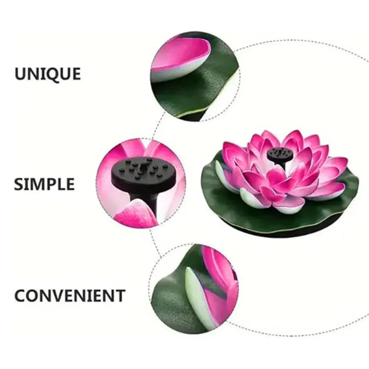 Water Fountain with Lotus Leaf Solar Bird Bath Fountain Pump Lotus Shaped Solar