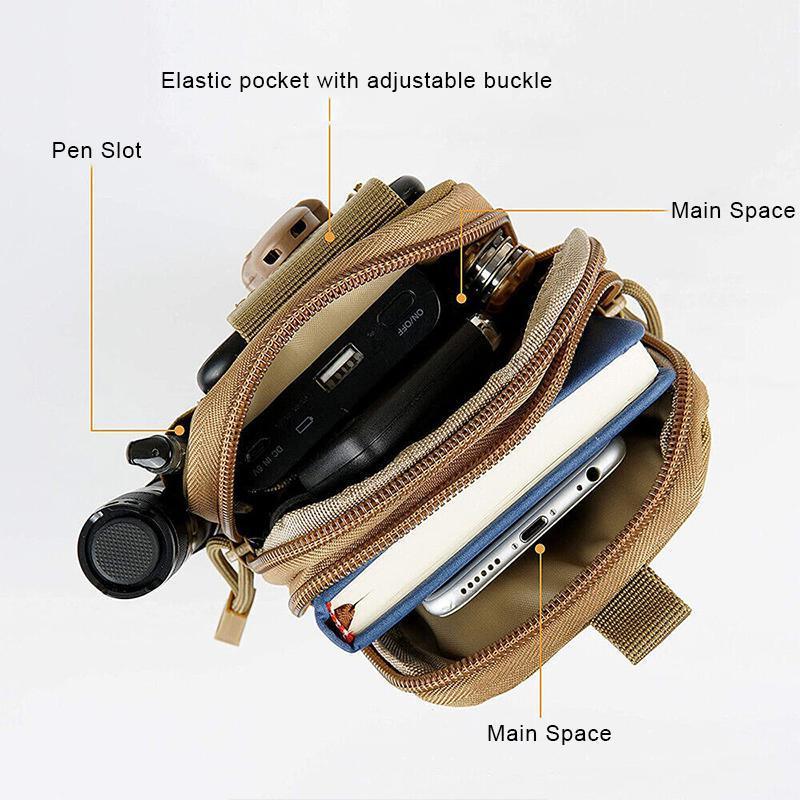 Tactical Waist Bag Utility Military Wallet Pack Belt Molle Multi Purpose Pouch - CP