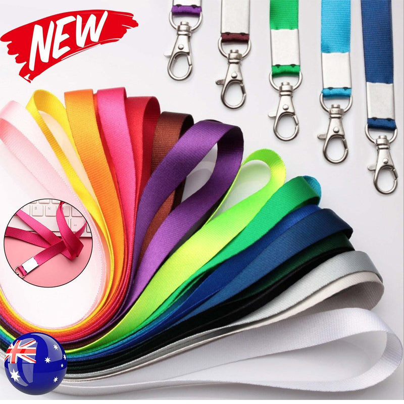 Neck Strap with Clip for ID Badge Name Tag Card Holder Lanyard - Black