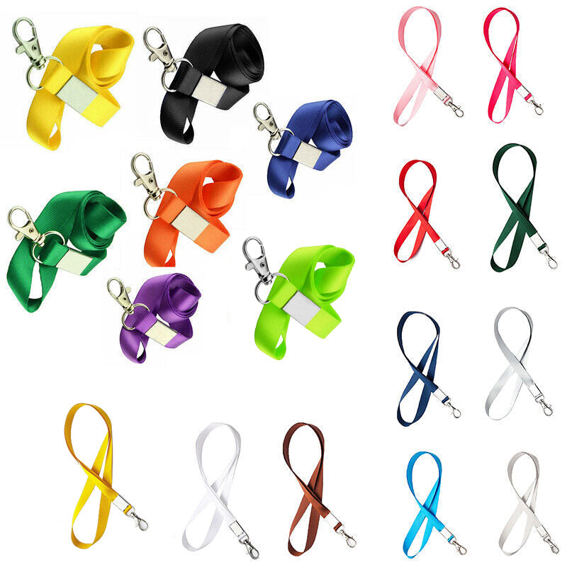 Neck Strap with Clip for ID Badge Name Tag Card Holder Lanyard - Dark Green