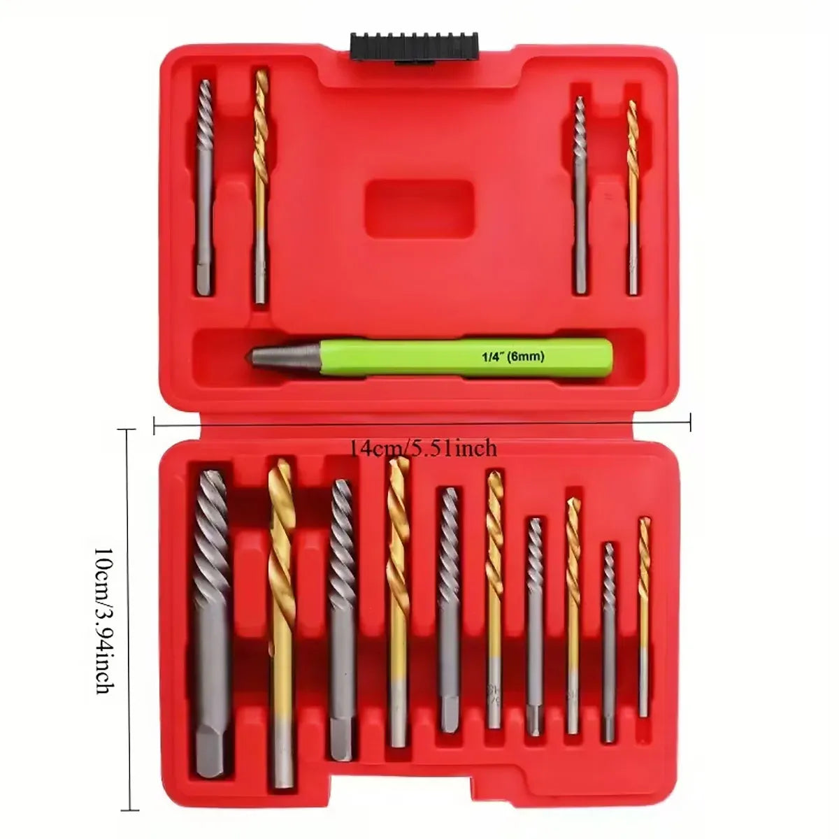 15Pcs Multi Function Drill Bit Stripped Screw Extractor Bolt Screw Remover Set