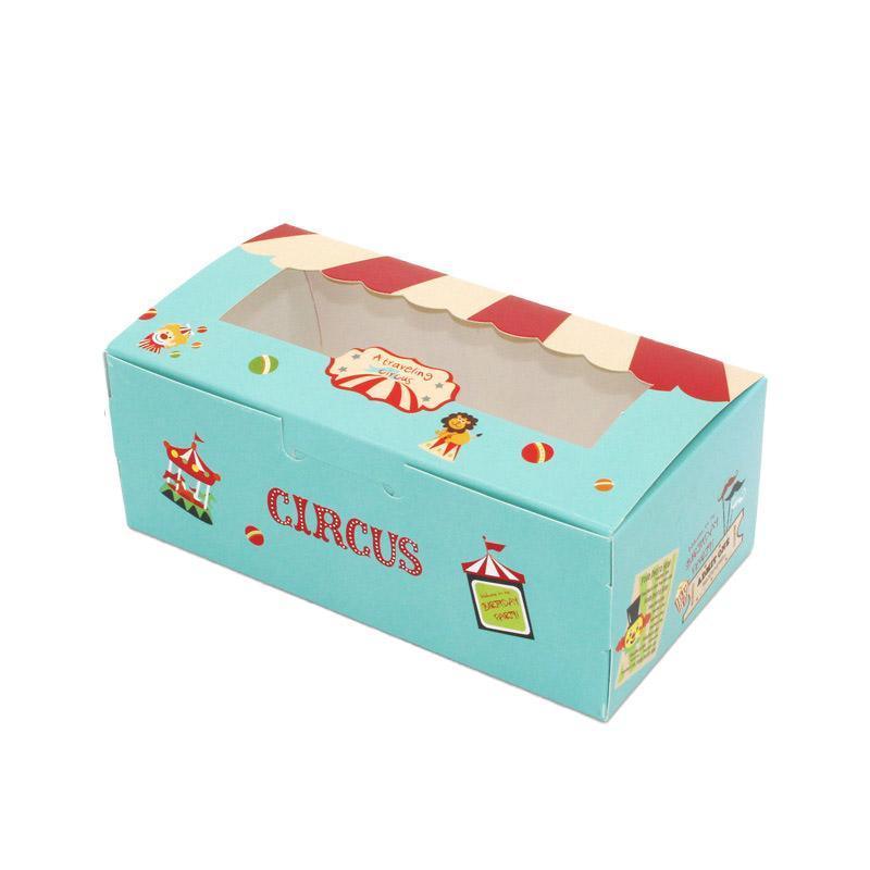 50PCS Set of 2 Premium Cake Packaging Boxes Clear Window Food Grade Cardboard - Gradient Colour-50pcs