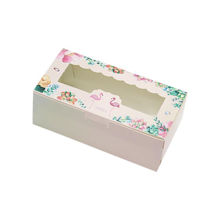 50PCS Set of 2 Premium Cake Packaging Boxes Clear Window Food Grade Cardboard - Gradient Colour-50pcs