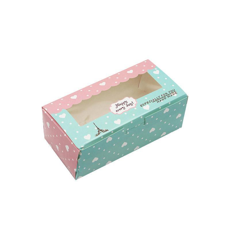 50PCS Set of 2 Premium Cake Packaging Boxes Clear Window Food Grade Cardboard - Swan-50pcs