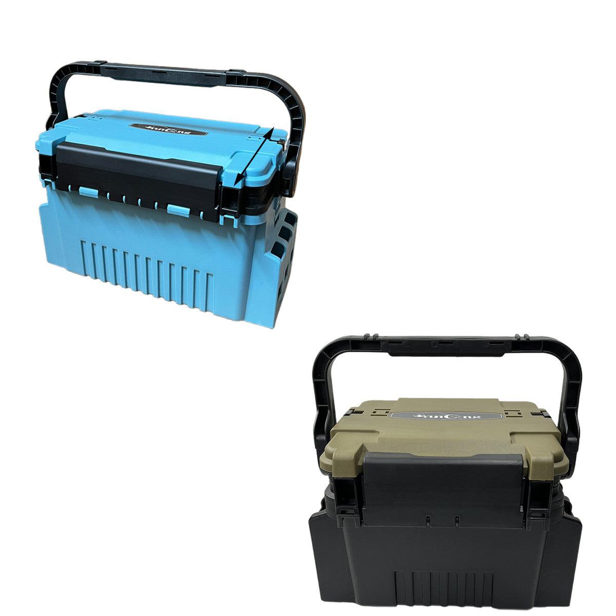 Multifunctional Fishing Tackle Box Portable Gear Storage Case Organizer Tool Box - Green