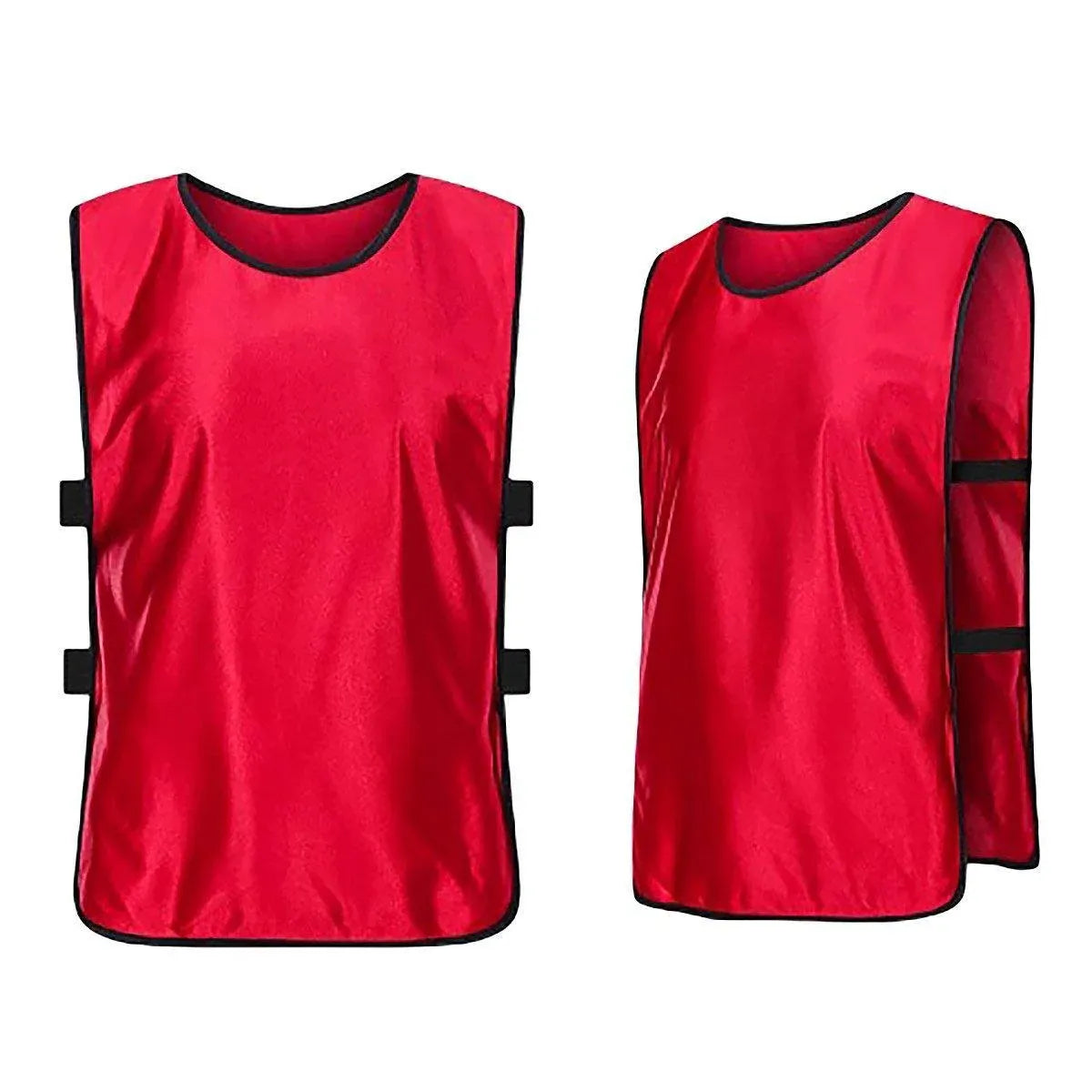 6X Sports Training Bibs Soccer Vests Group Team Bibs Basketball Cricket Football - Grass Green-L