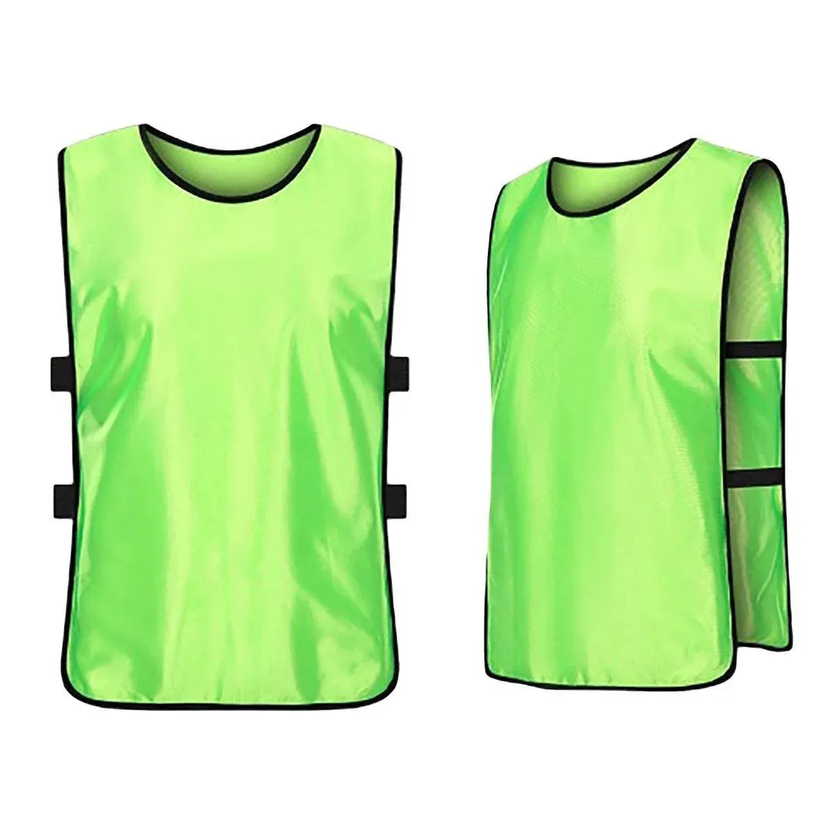 6X Sports Training Bibs Soccer Vests Group Team Bibs Basketball Cricket Football - GrassGreen-M