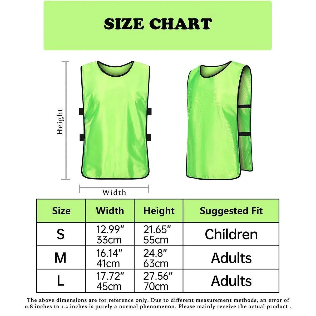 6X Sports Training Bibs Soccer Vests Group Team Bibs Basketball Cricket Football - Red-M