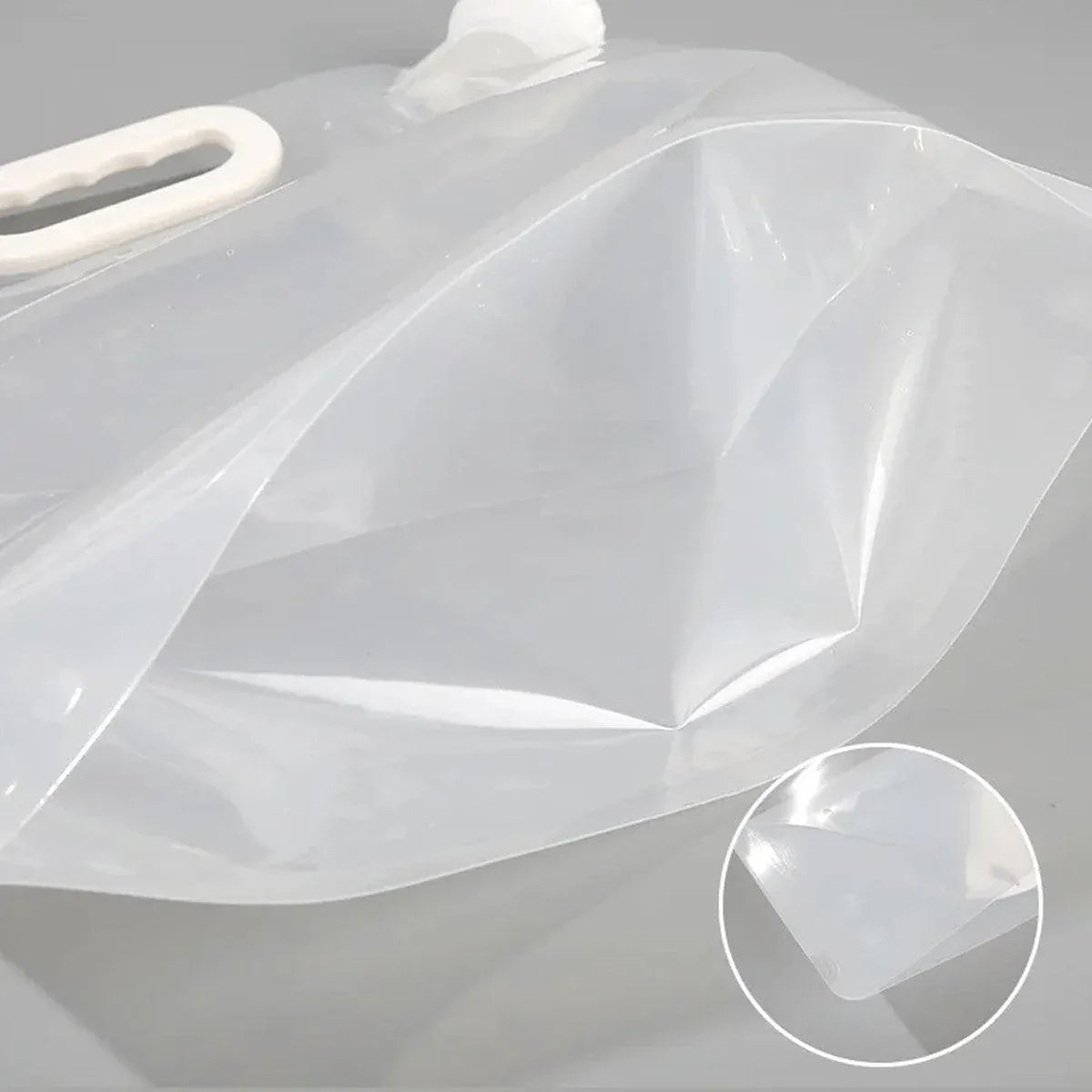 4pcs Folding Water Storage Bag Portable Bucket for Camping Hiking Outdoor Sports - Transparent