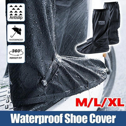 Waterproof Boot Gear Reusable Overshoe Rain Shoe Covers Anti-Slip Shoe Cover - M