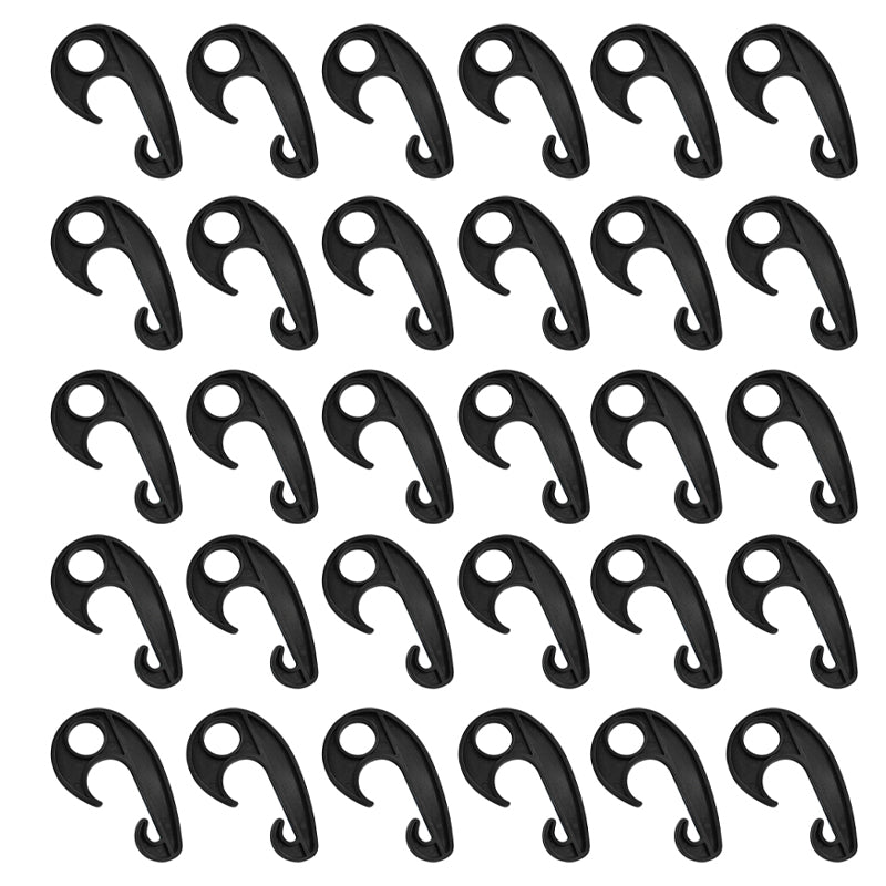 15/30pcs Heavy Duty Luggage Net Hooks Cargo Tie Down Straps Bungee Cord Clips - 15PCS