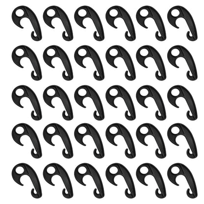 15/30pcs Heavy Duty Luggage Net Hooks Cargo Tie Down Straps Bungee Cord Clips - 15PCS