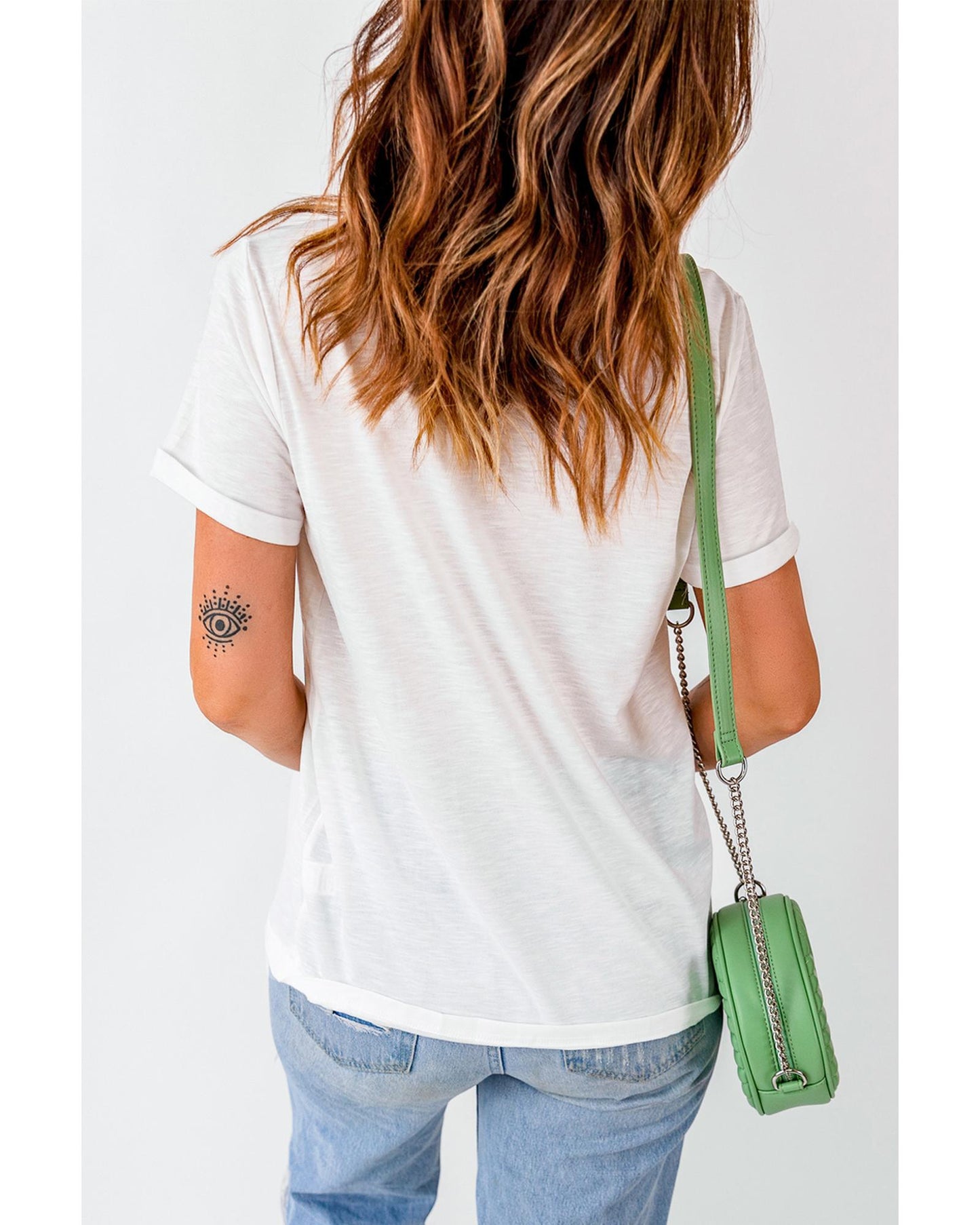 White Western BREAK HORSES Cowboy Graphic Crewneck T Shirt - XL