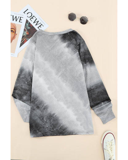 Azura Exchange Gray Tie-Dye Sweatshirt - L