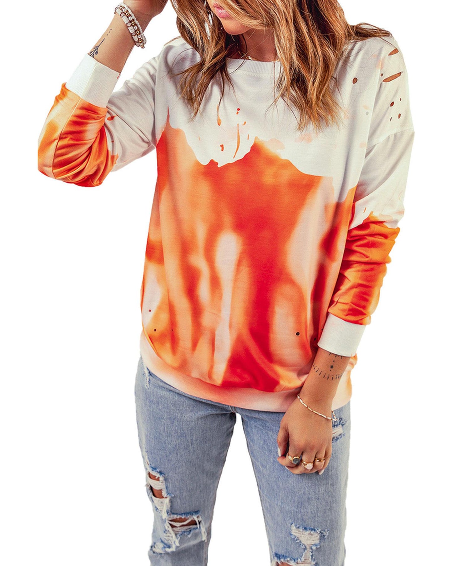 Azura Exchange Oversized Tie-dye Print Sweatshirt - XL