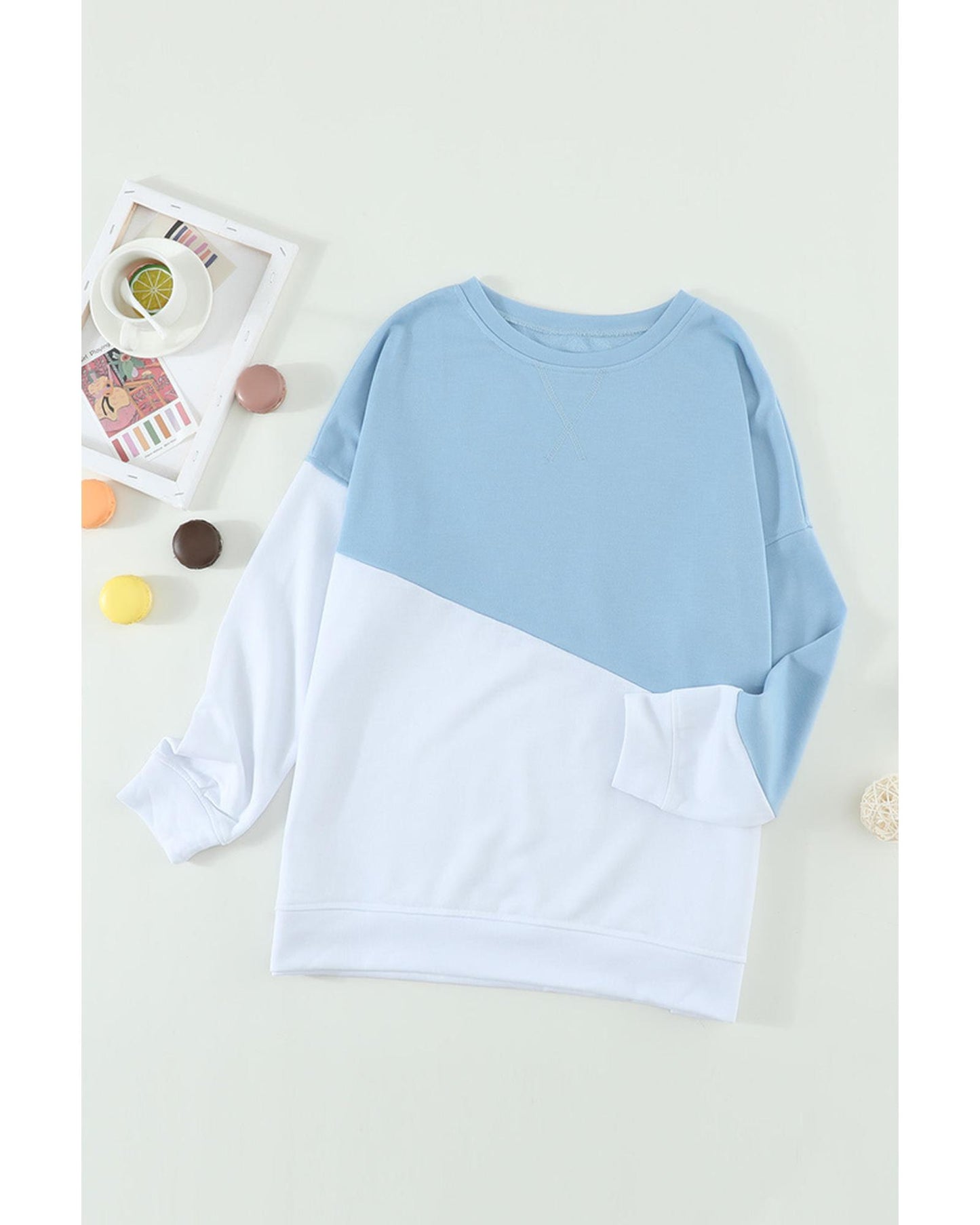 Azura Exchange Patchwork Dropped Shoulder Sweatshirt - M