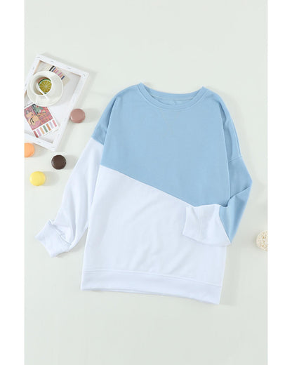 Azura Exchange Patchwork Dropped Shoulder Sweatshirt - M