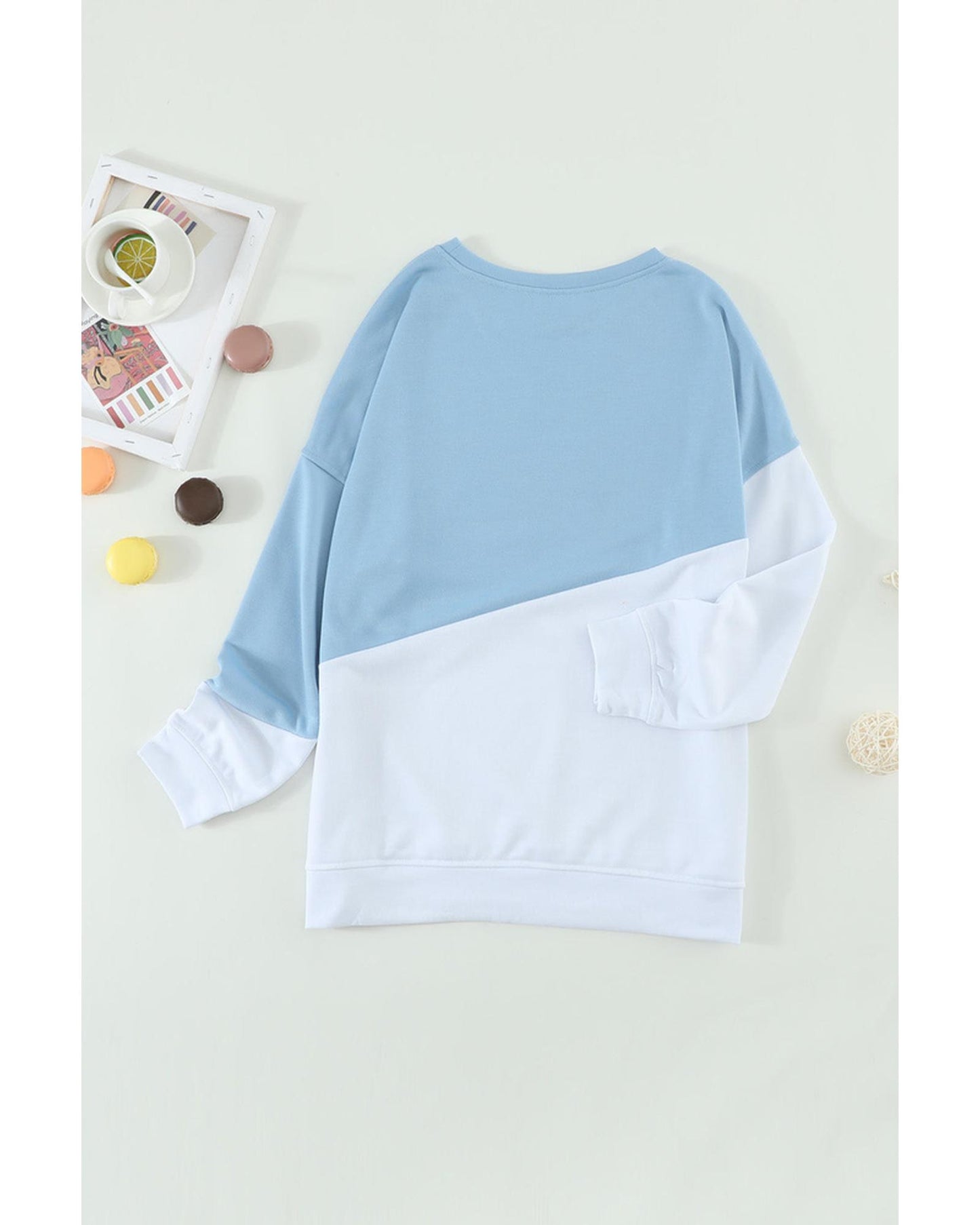 Azura Exchange Patchwork Dropped Shoulder Sweatshirt - M